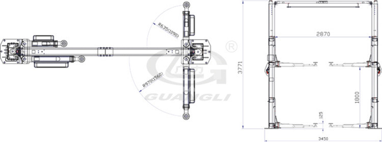 two post lift vehicle lift